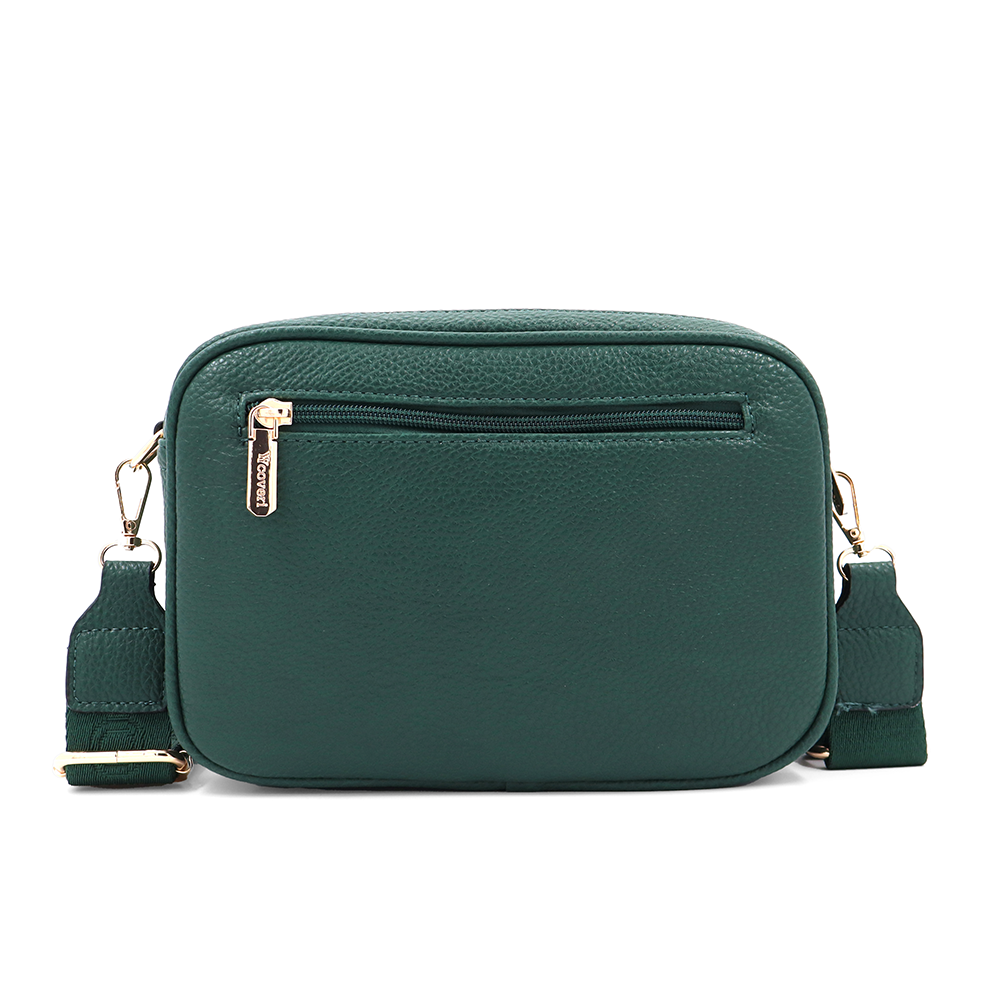 Női válltáska két rekesszel – zöld