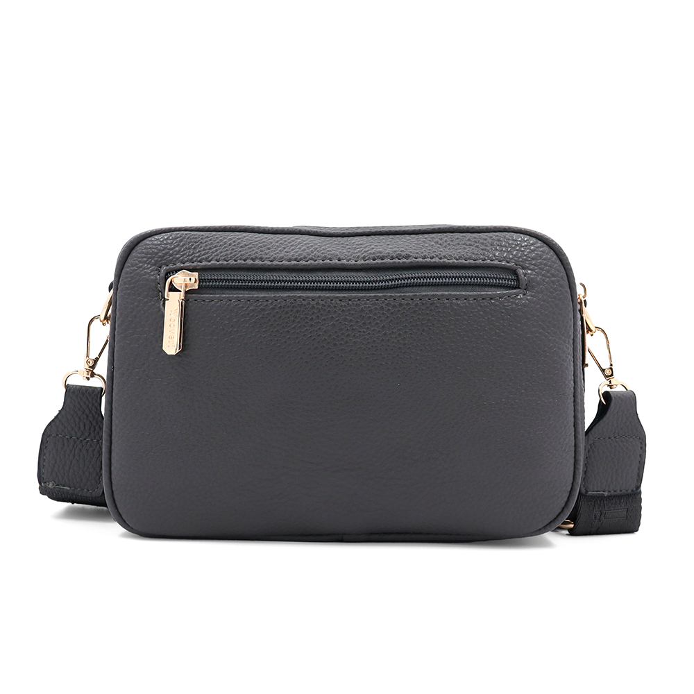 Női válltáska két rekesszel – szürke