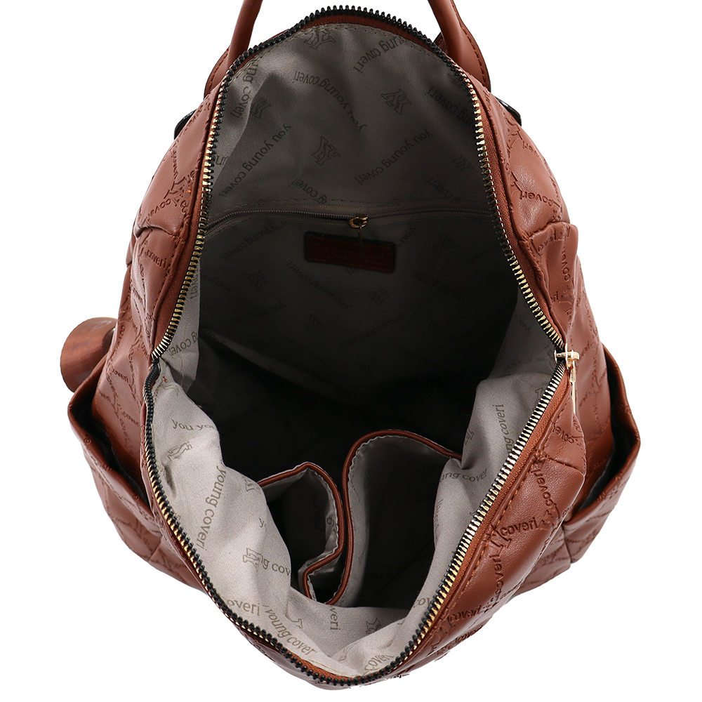 SZETT – Hátizsák + kis női táska – téglabarna