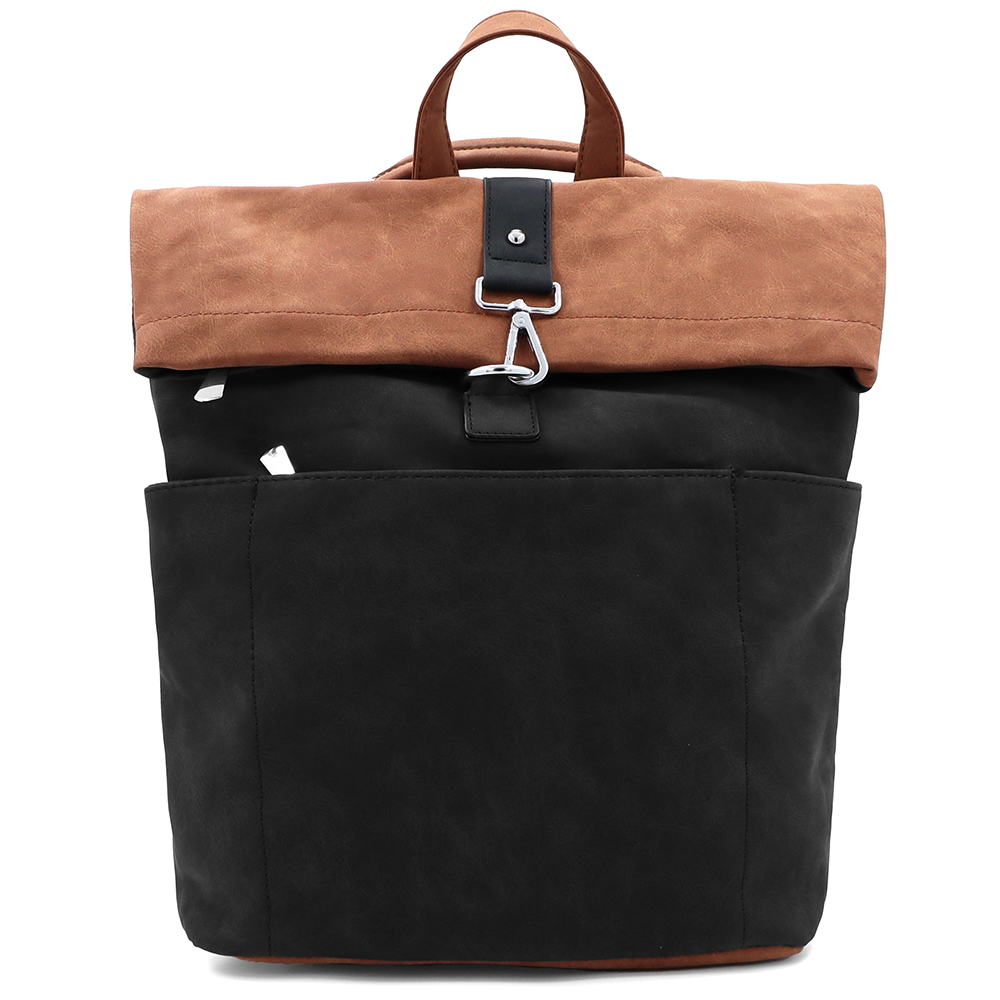 2 az 1-ben – Női hátizsák és táska sok zsebbel – fekete