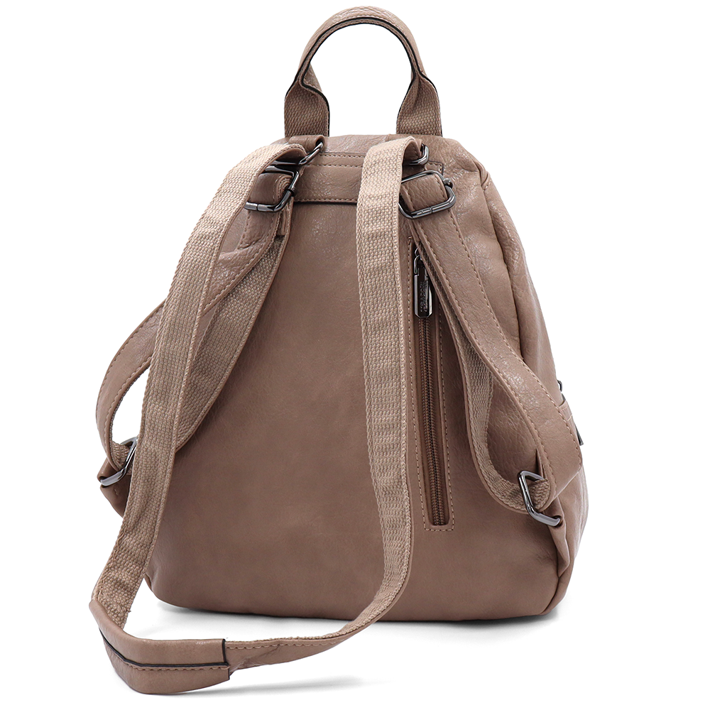 2 az 1-ben – Női hátizsák és táska – világosbarna