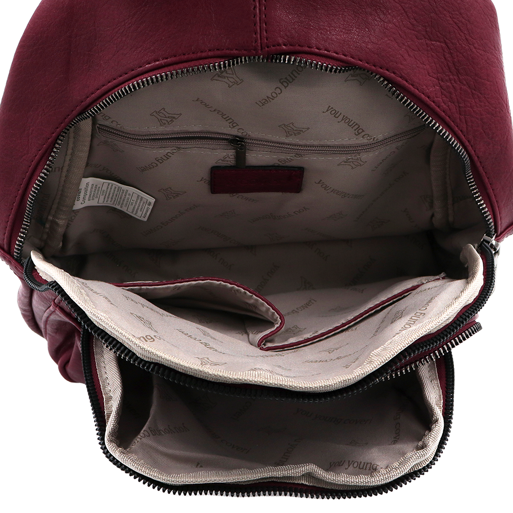 2 az 1-ben – Női hátizsák és táska – bordó