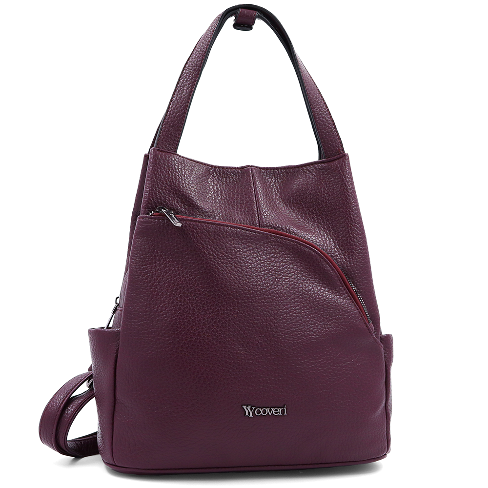 2 az 1-ben – Női hátizsák és táska – bordó