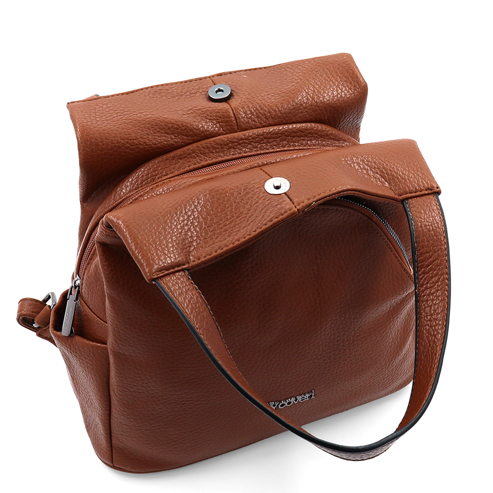 2 az 1-ben – Női hátizsák és táska – téglabarna