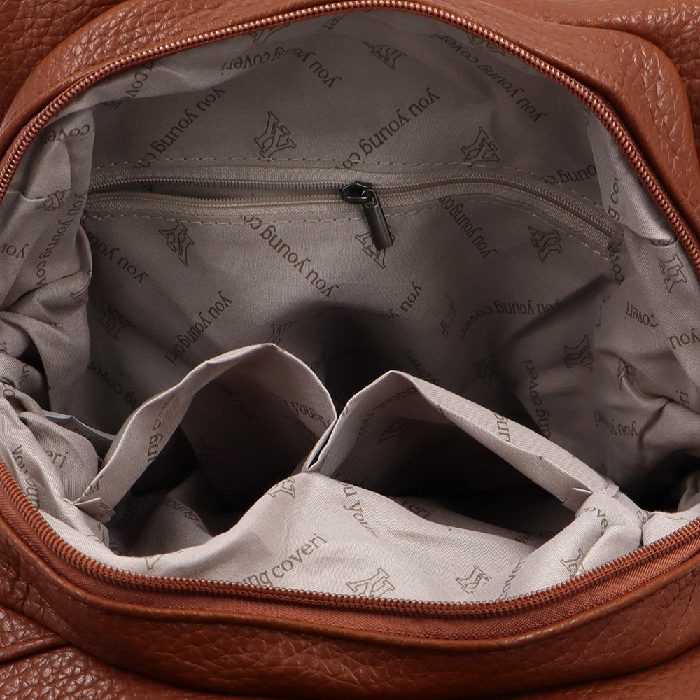 2 az 1-ben – Női hátizsák és táska – téglabarna