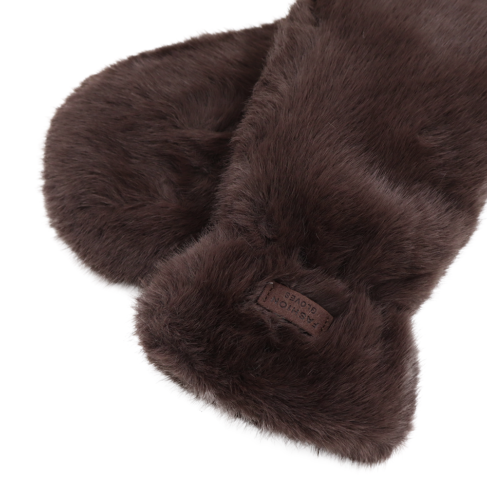 Pihe-puha téli egyujjas kesztyű – sötétbarna