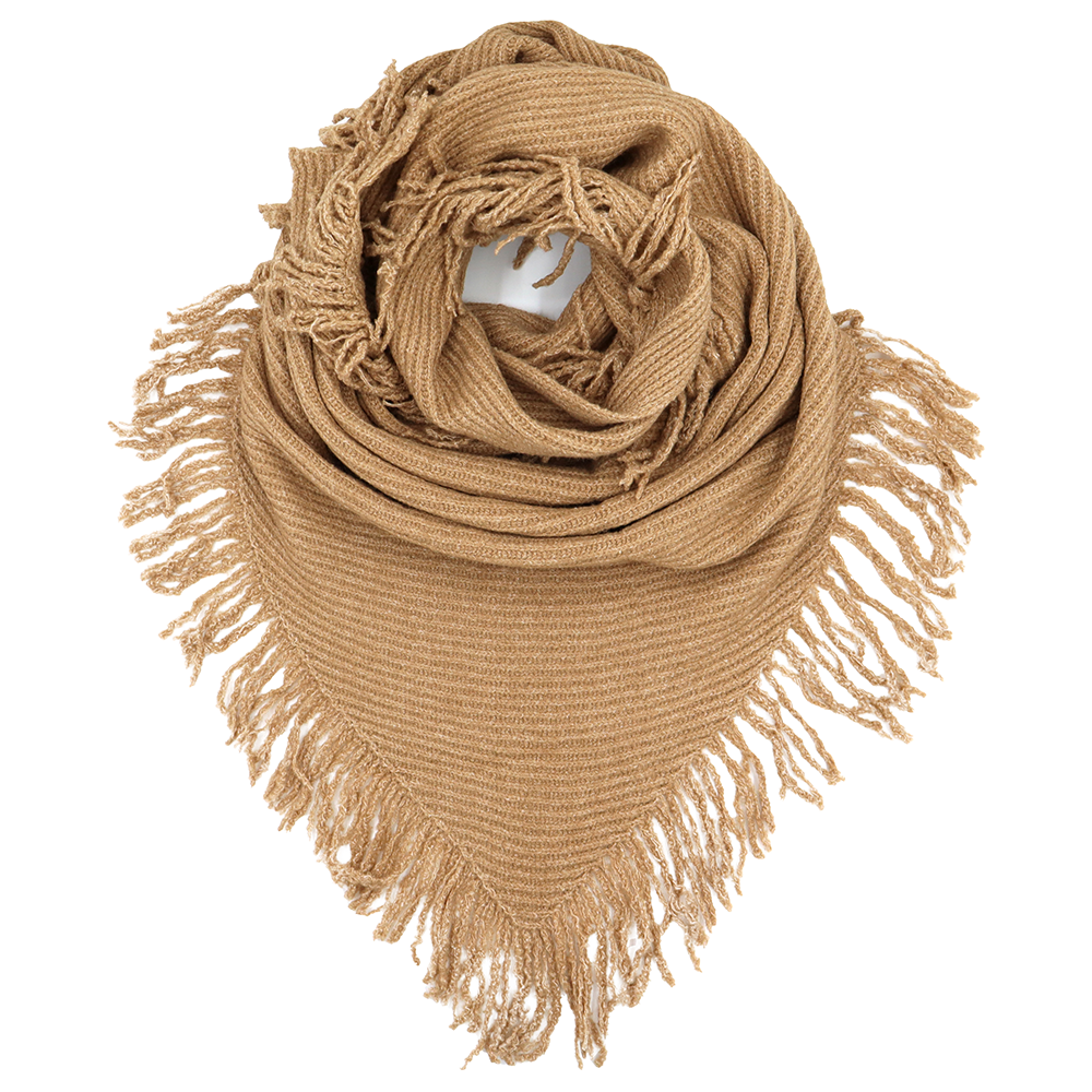 Meleg rojtokkal díszített sál – téglabarna