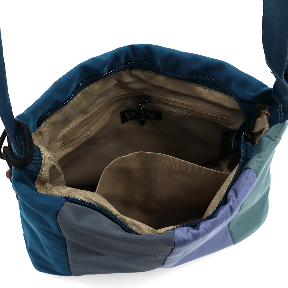 Színes vászontáska vállra – kék