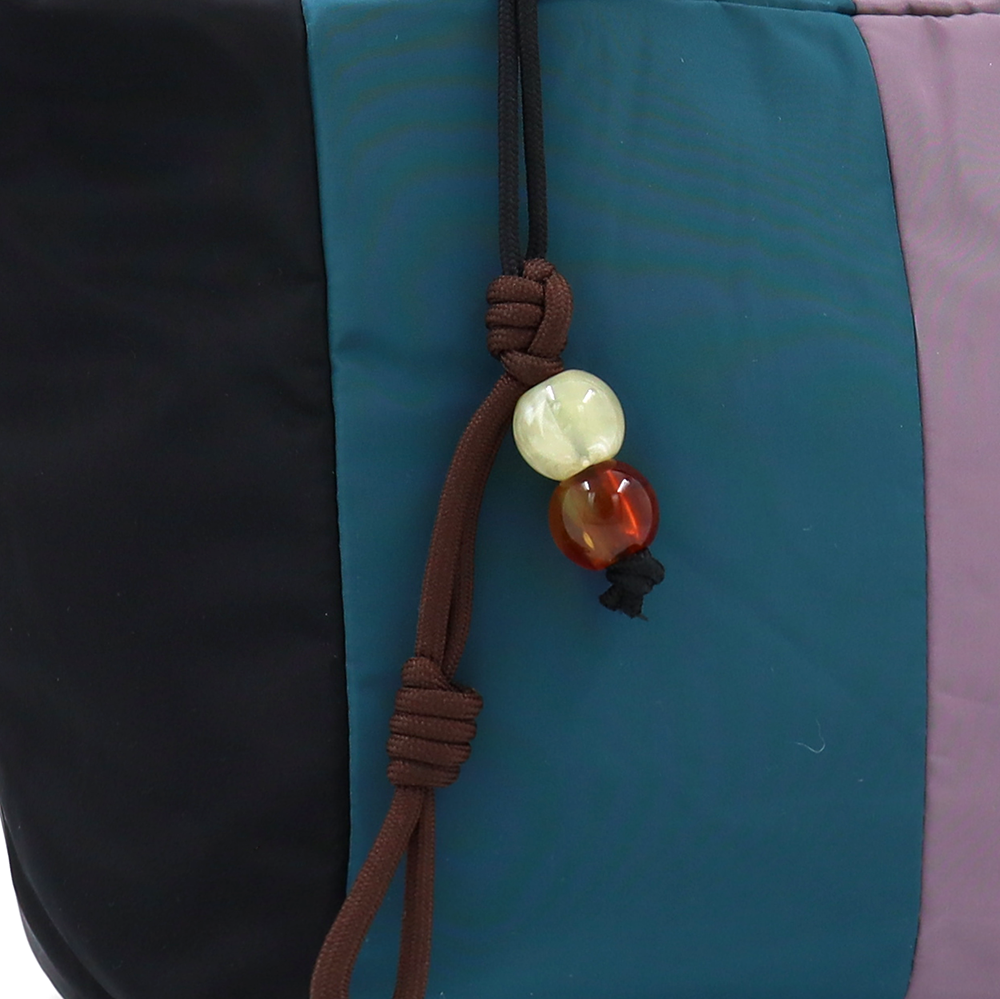 Színes női vászontáska – fekete/kék