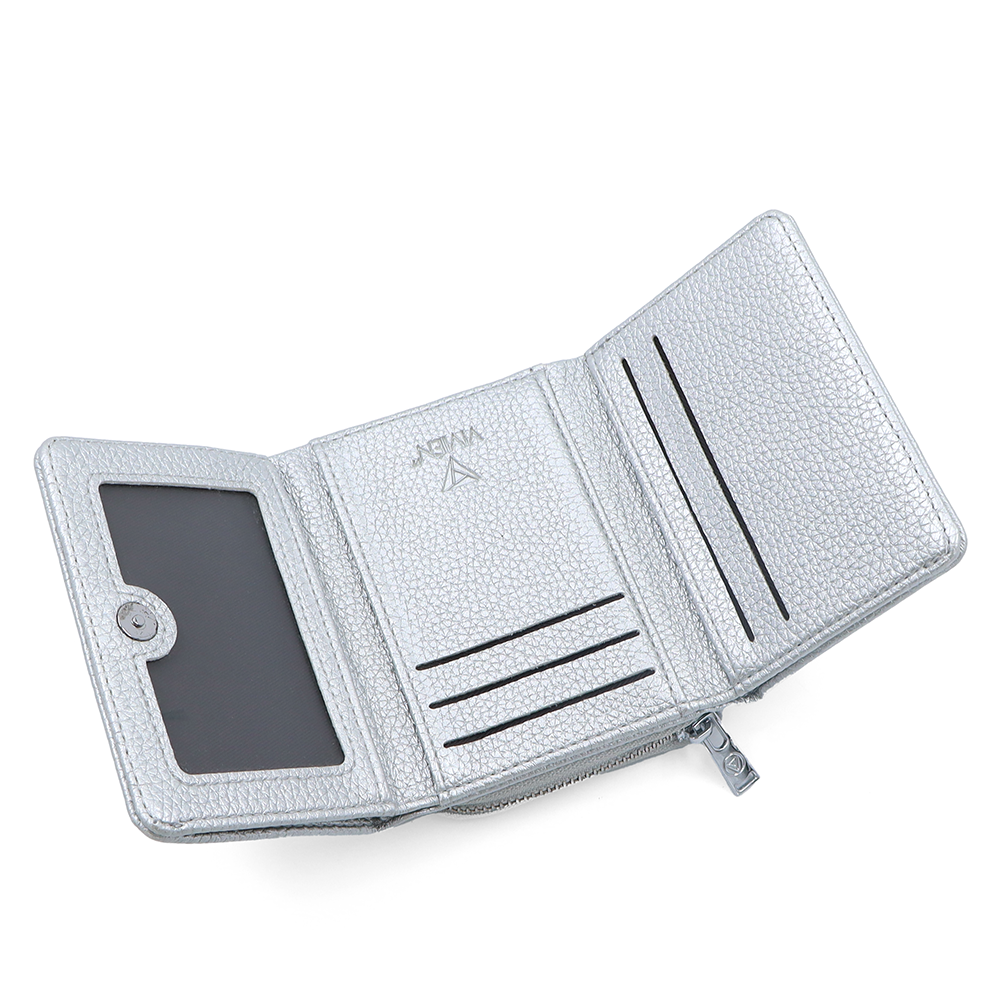 Kompakt női pénztárca – ezüstszínű