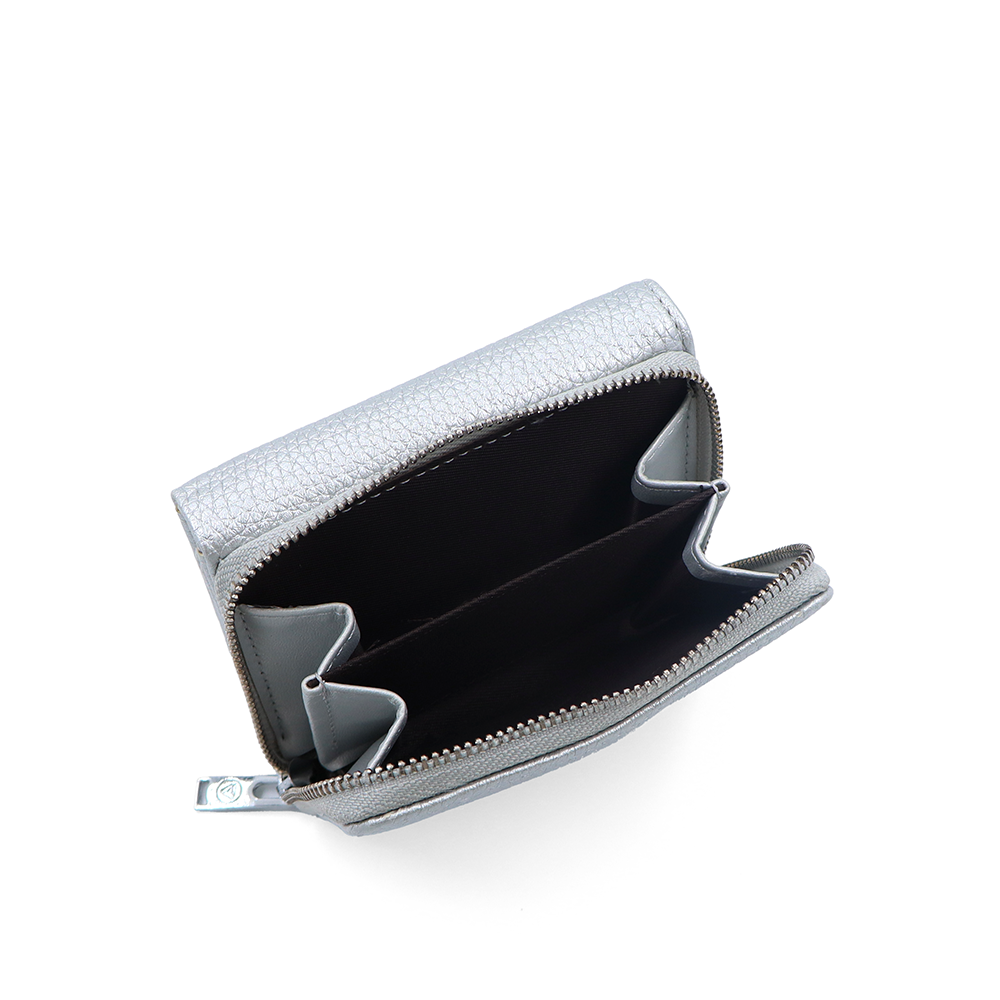 Kompakt női pénztárca – ezüstszínű
