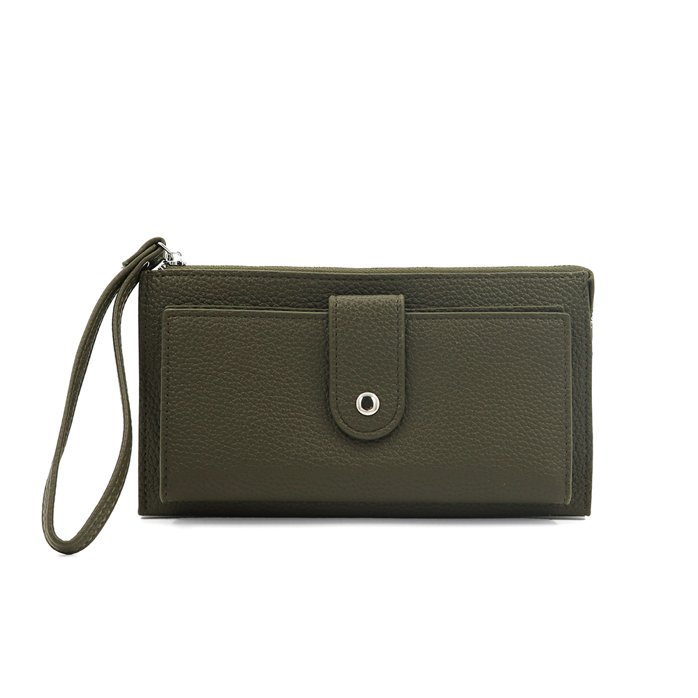 Női pénztárca csuklópánttal – zöld