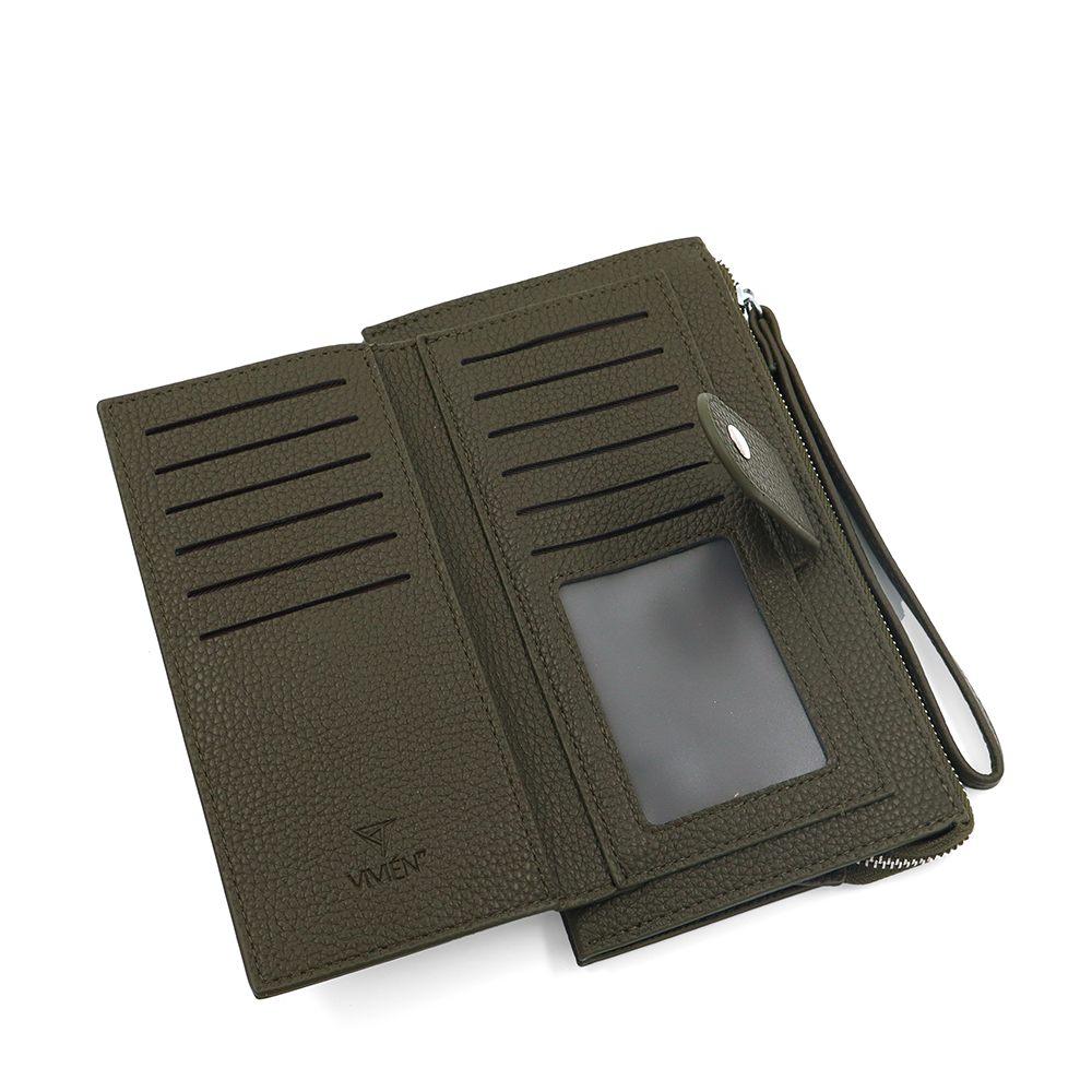 Női pénztárca csuklópánttal – zöld