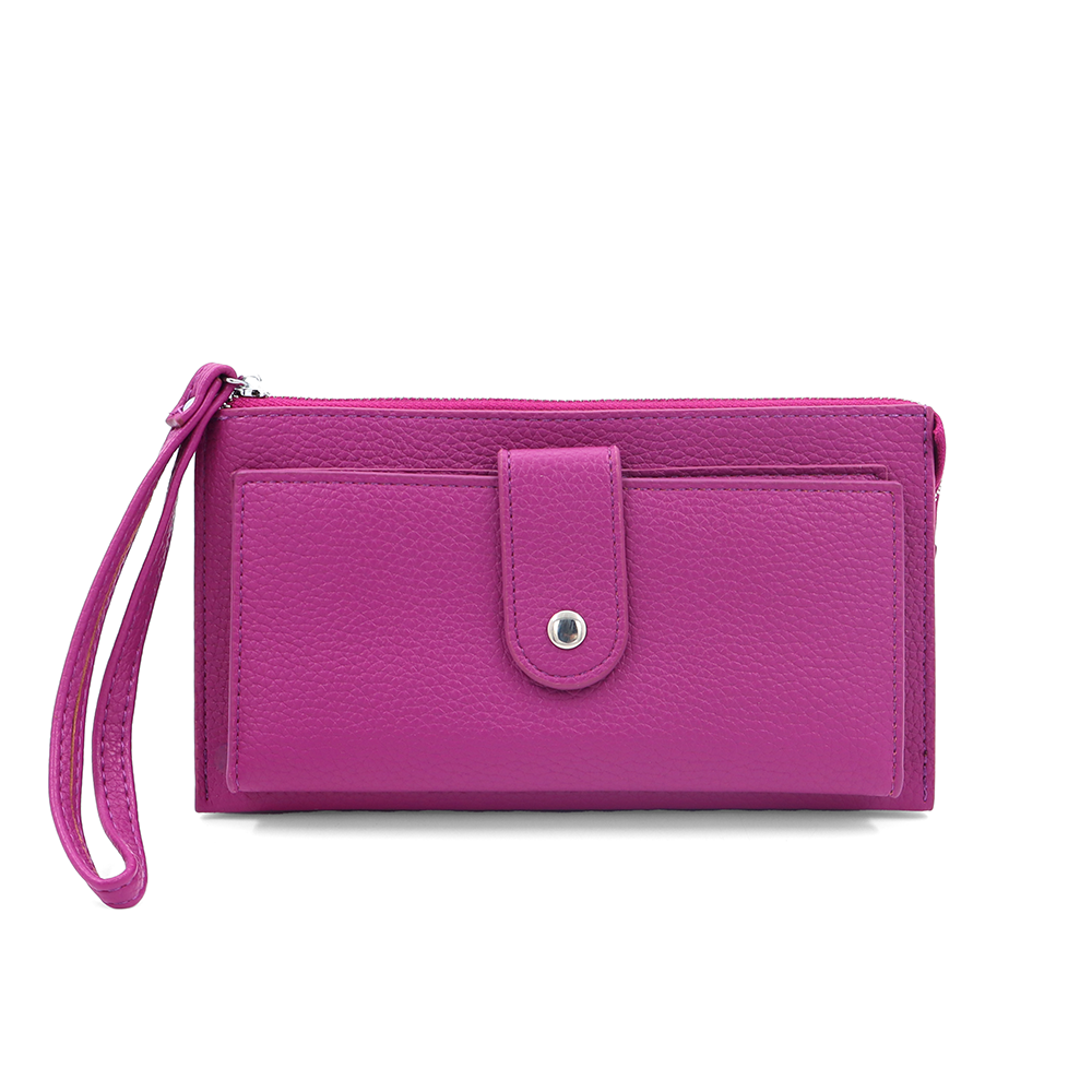 Női pénztárca csuklópánttal – fukszia
