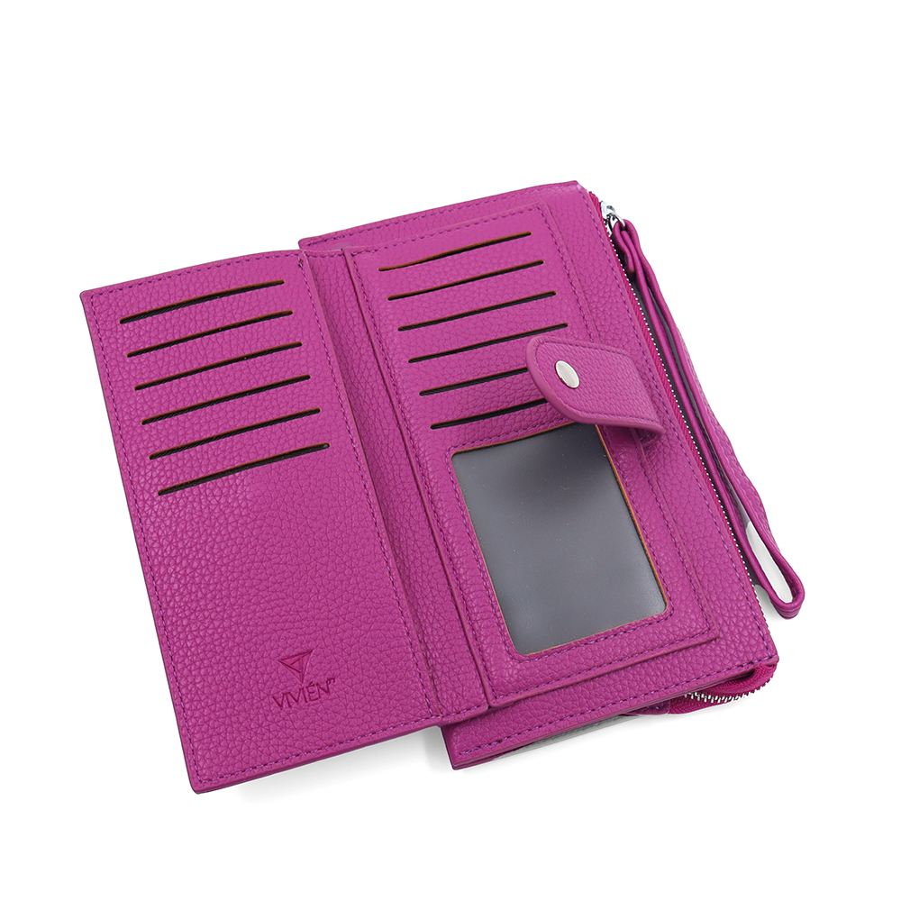 Női pénztárca csuklópánttal – fukszia