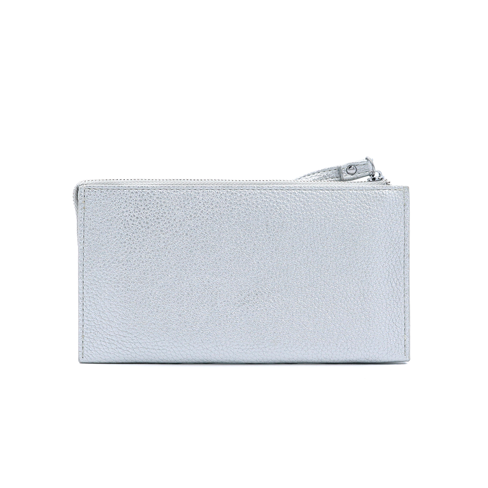 Női pénztárca csuklópánttal – ezüstszínű