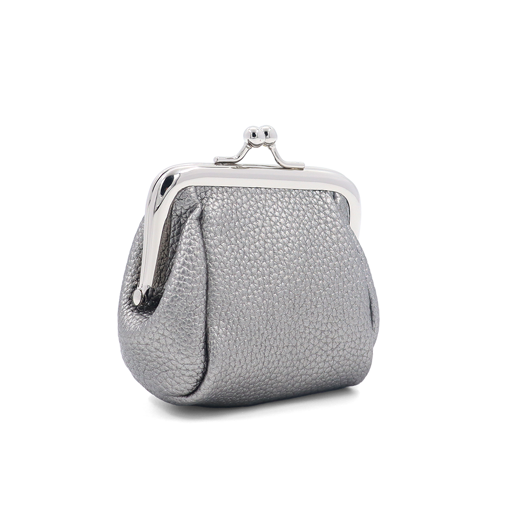 Pénztárca fémkeretes kapoccsal – ezüst