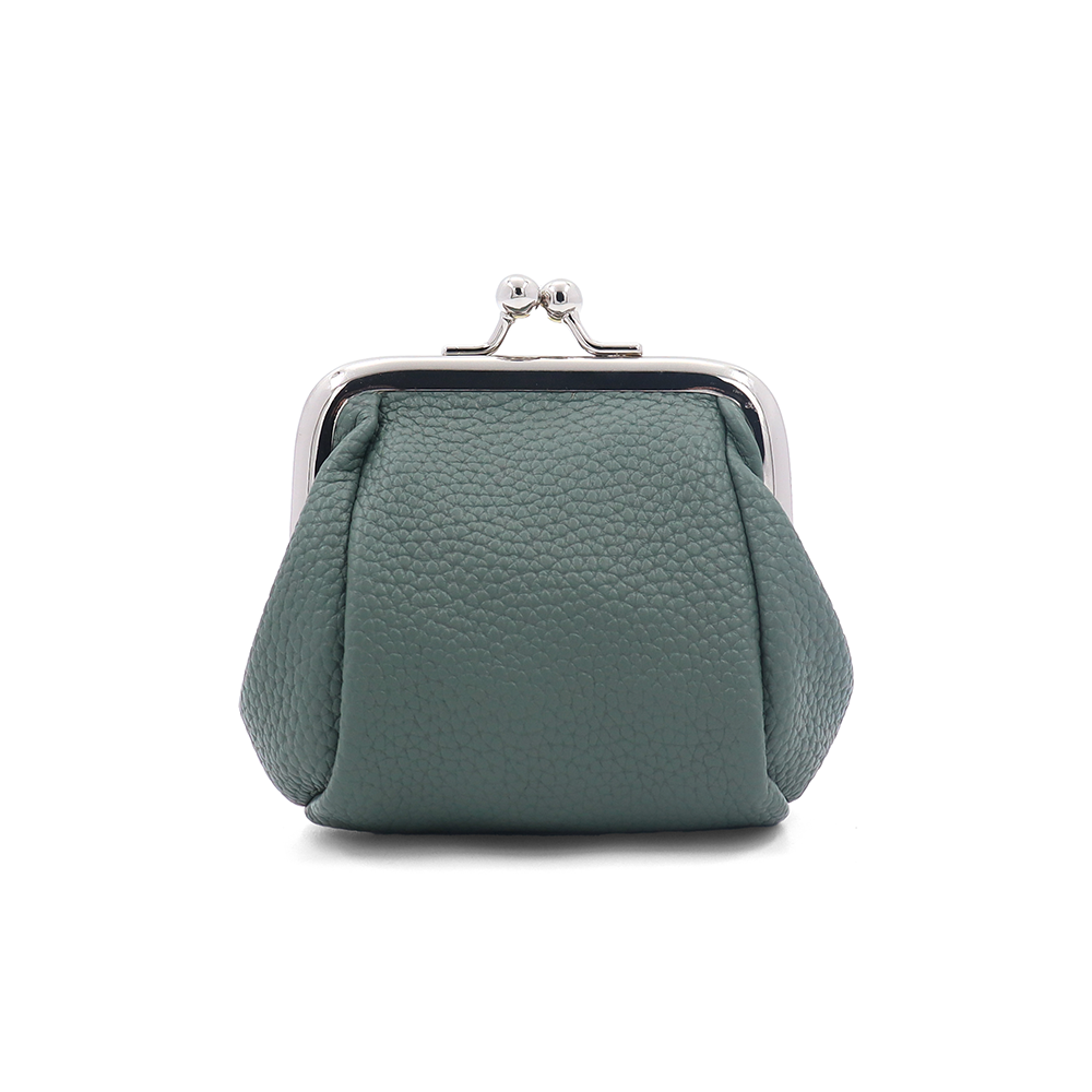 Pénztárca fémkeretes kapoccsal – zöld