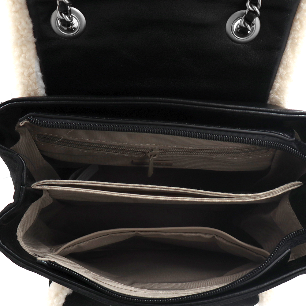 David Jones – 2 az 1-ben hátizsák és táska plüss részletekkel – fekete