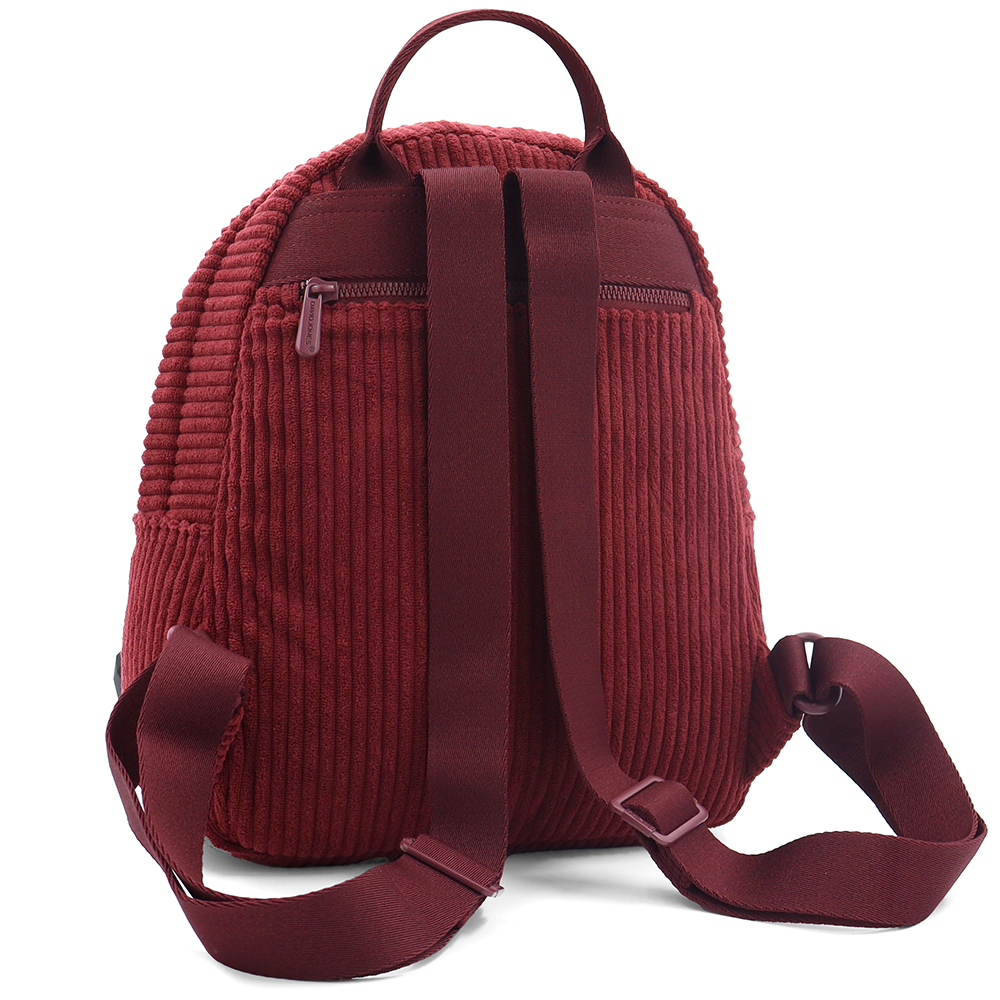 David Jones – Hátizsák kordbársonyból lógó macival – piros