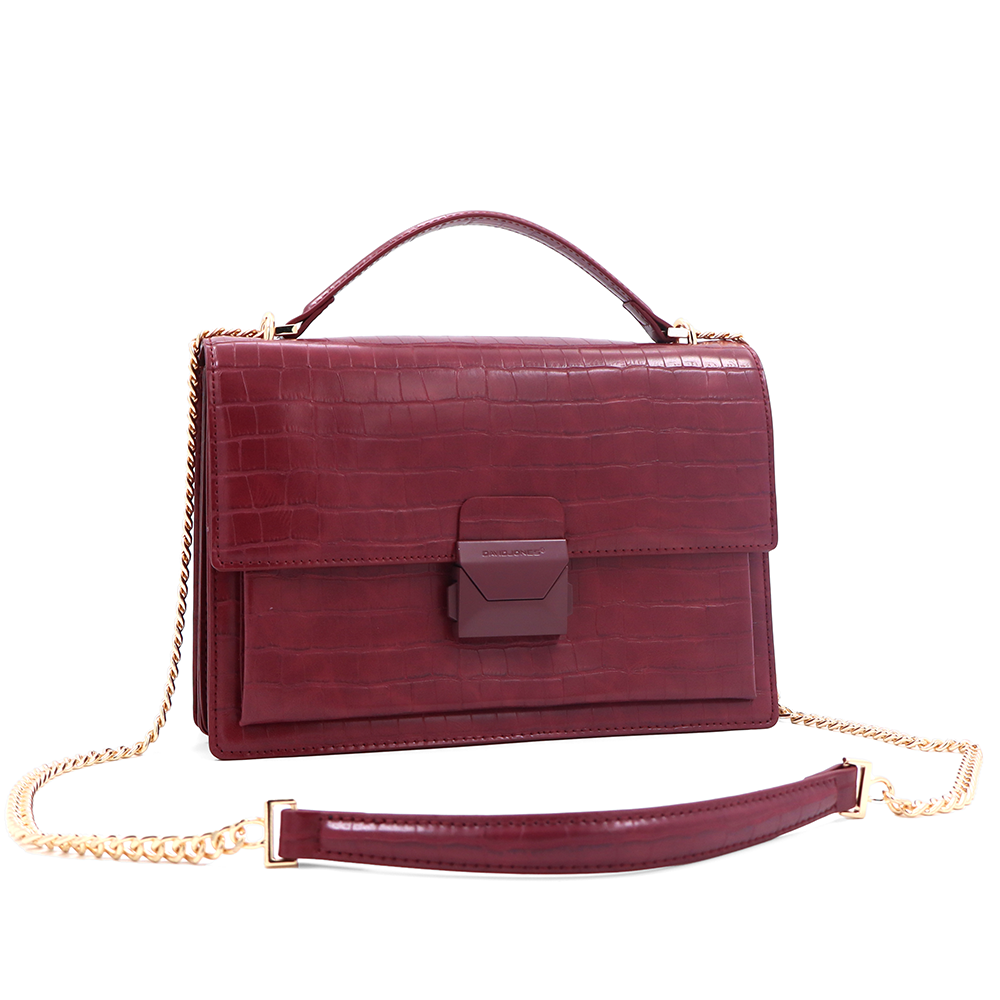 David Jones – Női válltáska mintával – bordó