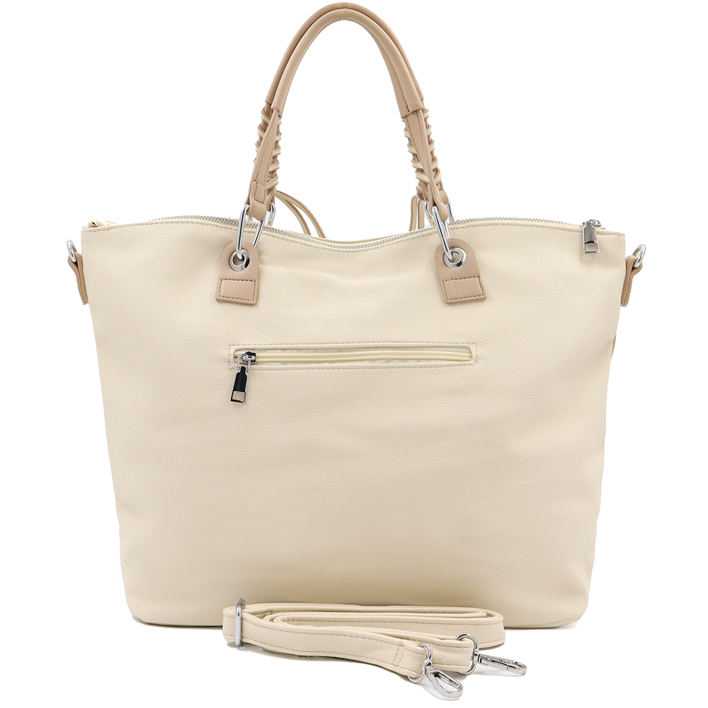 Nagy női táska – bézs/világosbarna