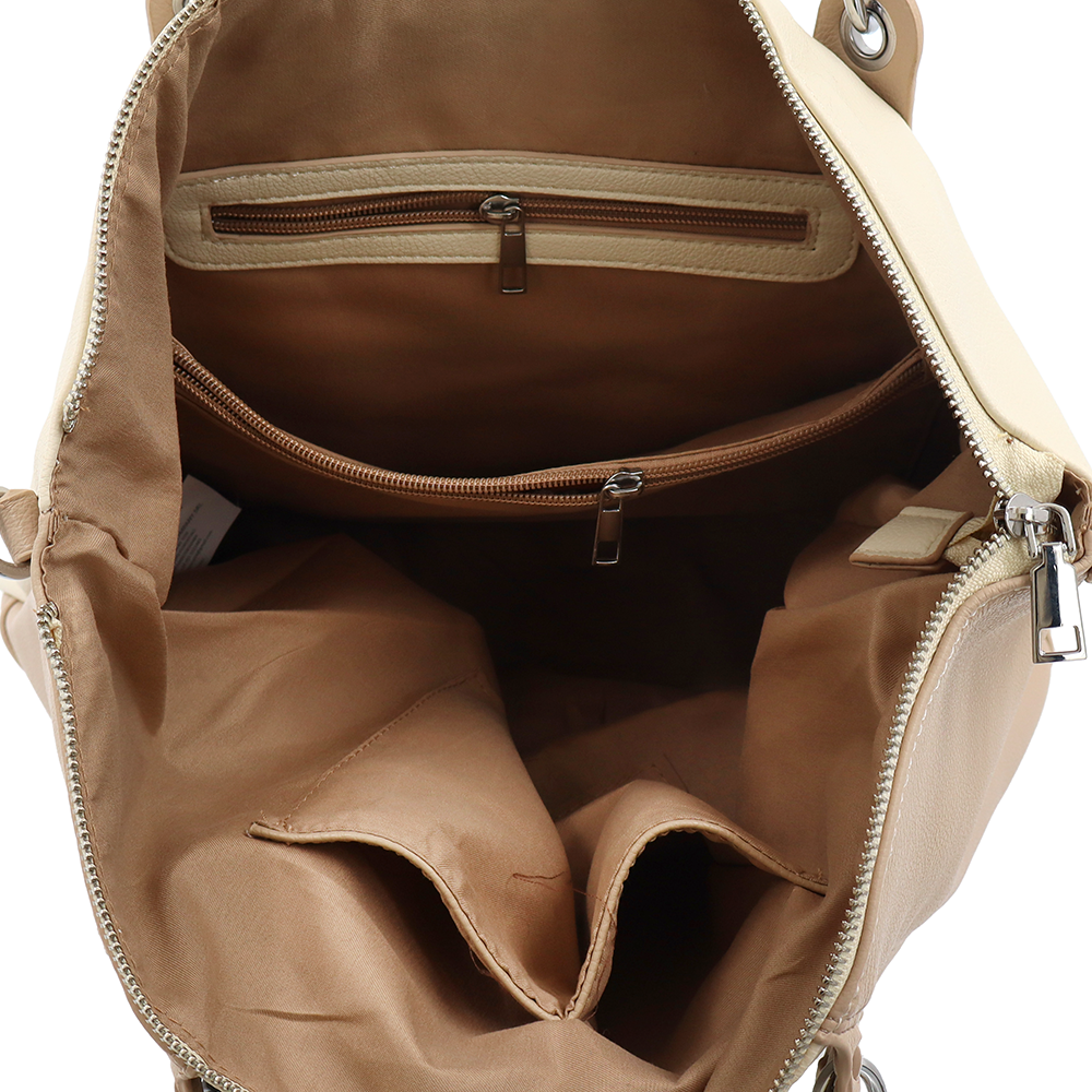 Nagy női táska – bézs/világosbarna