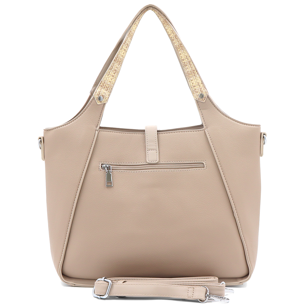Nagy női táska – világosbarna