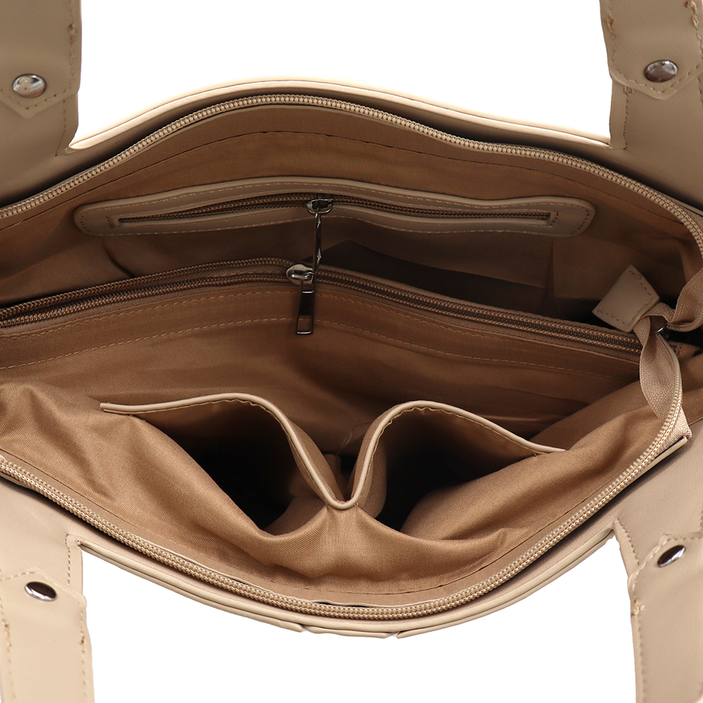 Nagy női táska – világosbarna