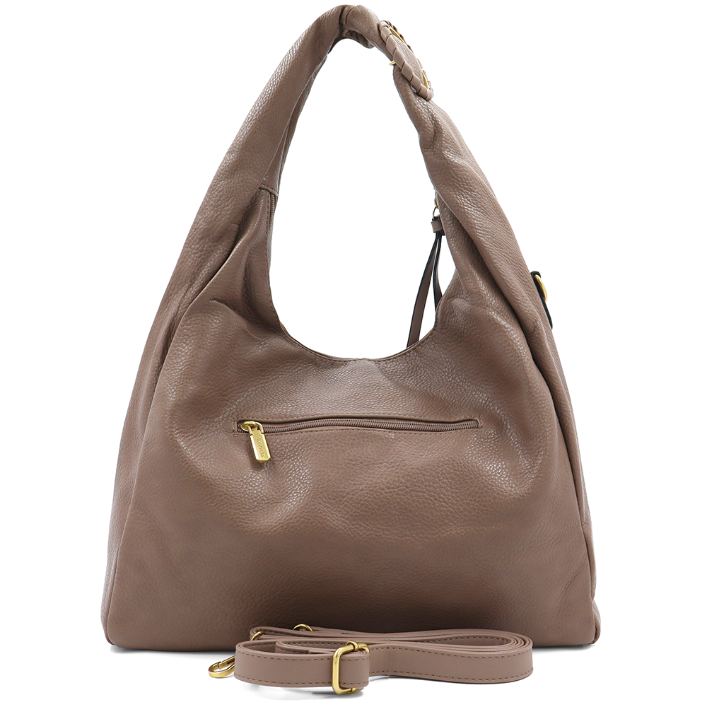 Nagy női táska típusú táska – világosbarna