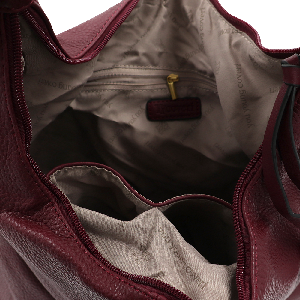 Nagy női táska típusú táska – bordó