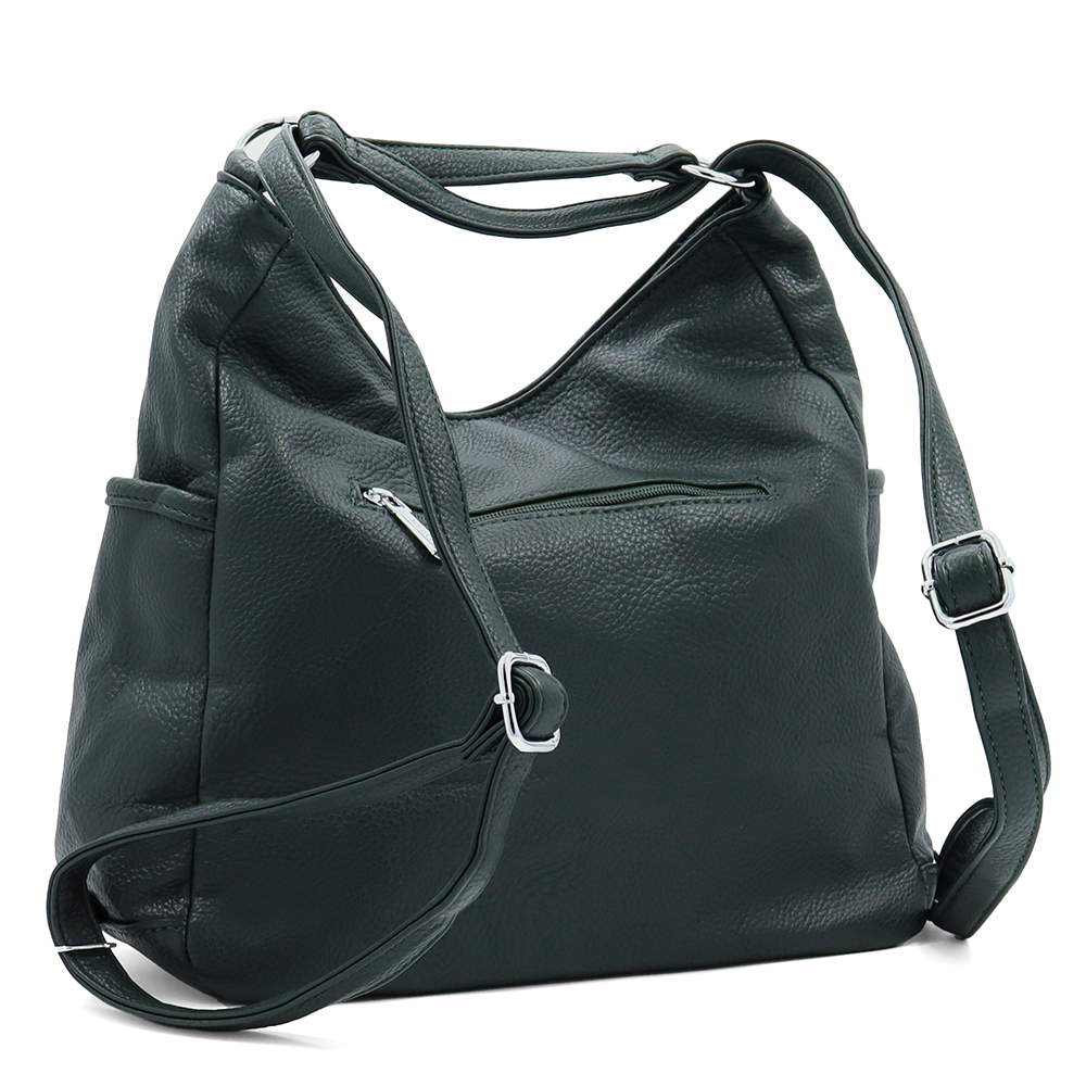 2 az 1-ben – táska és hátizsák – zöld