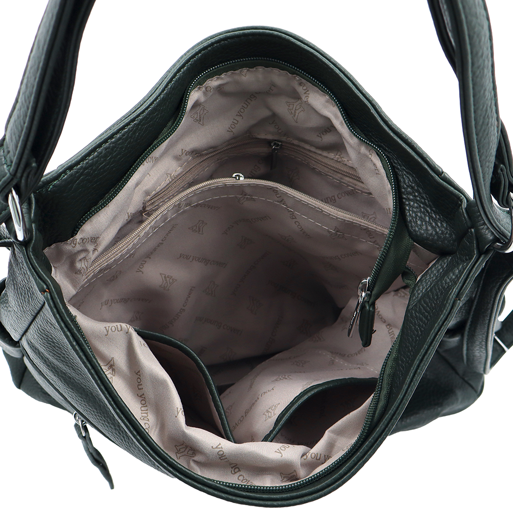 2 az 1-ben – táska és hátizsák – zöld