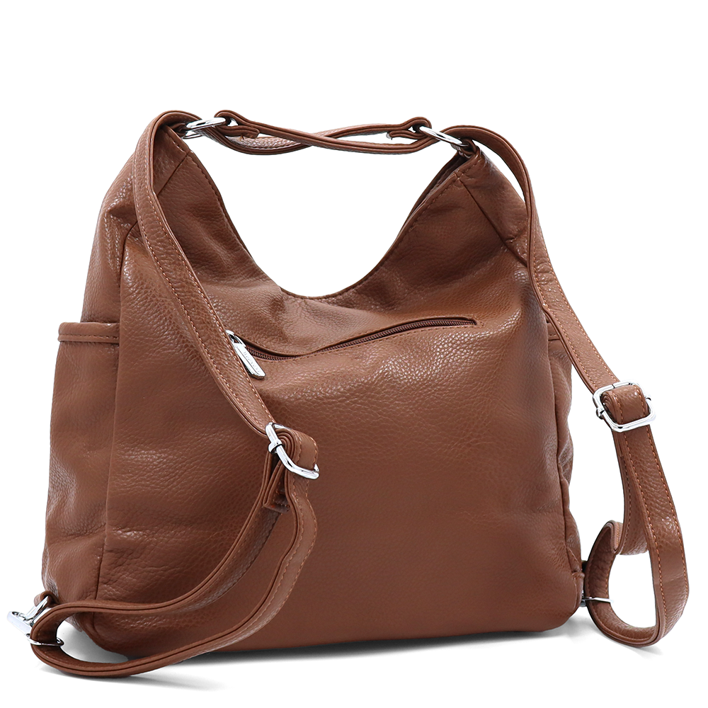 2 az 1-ben – táska és hátizsák – téglabarna