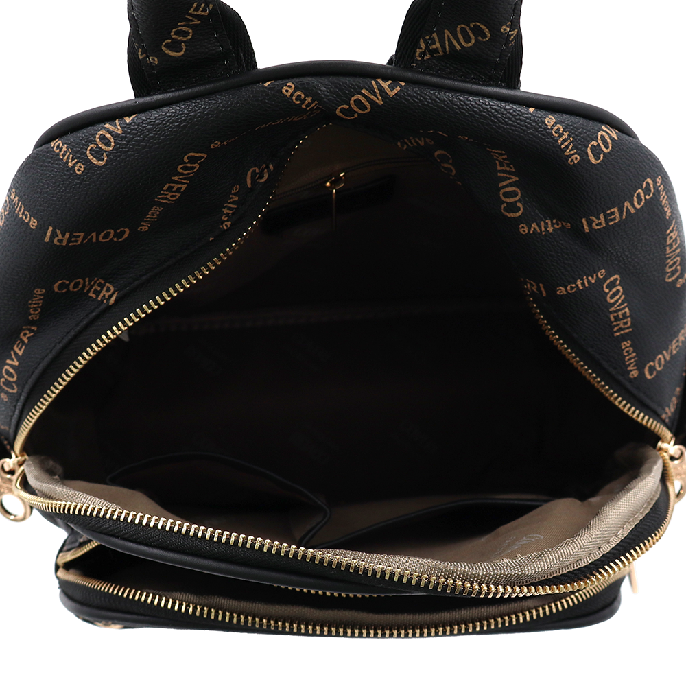 Női hátizsák mintás – fekete