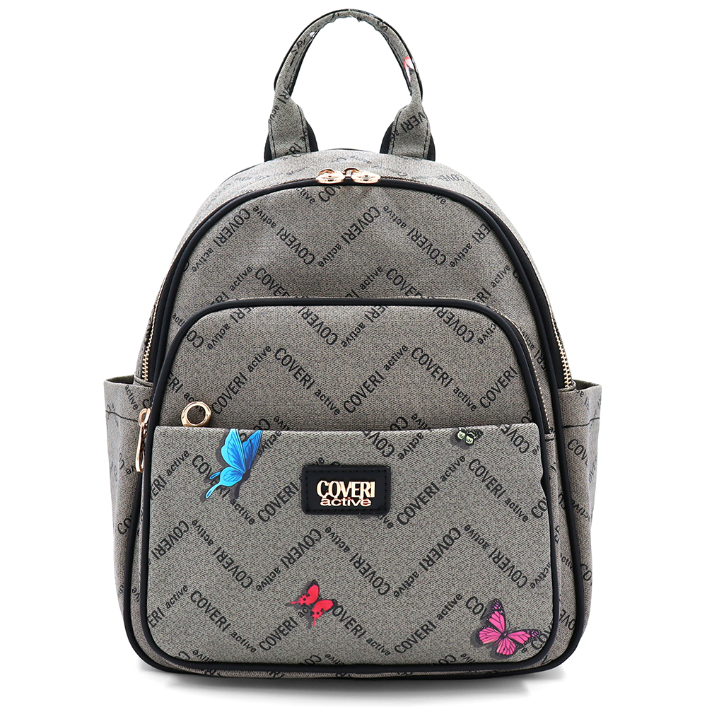 Női hátizsák mintás – szürke