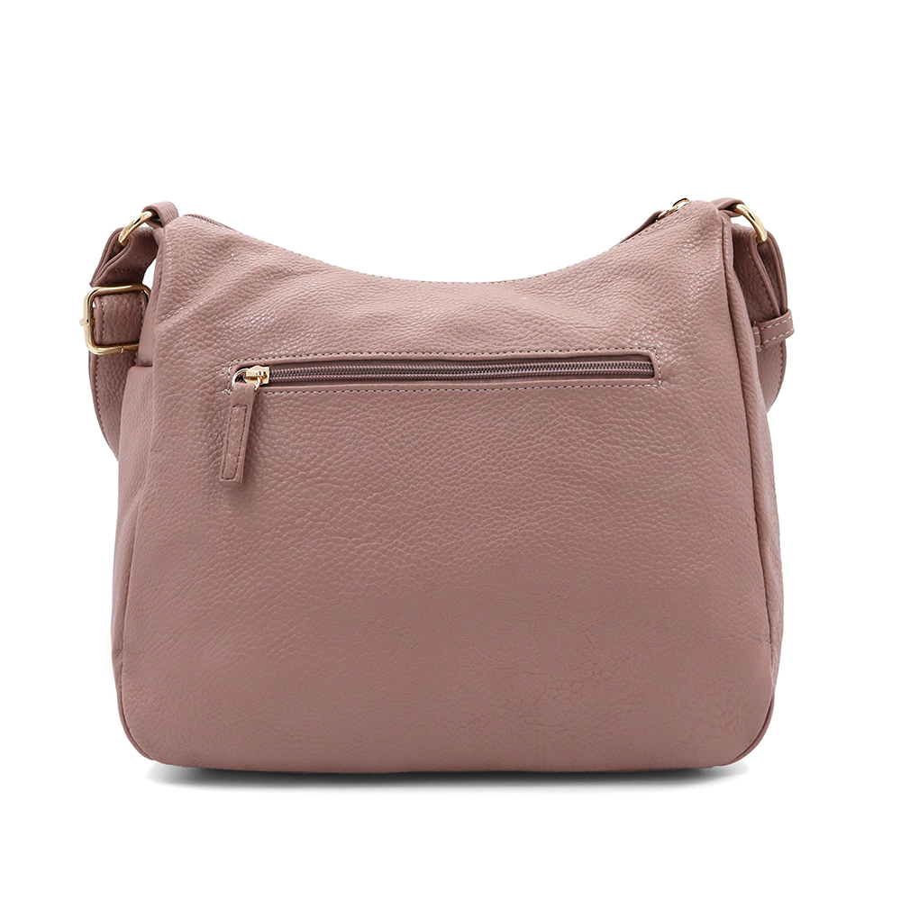 Női válltáska – rózsaszín hamu