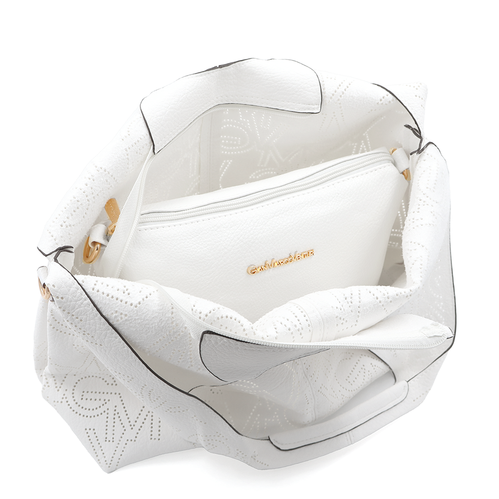 SZETT – Női táska típusú táska + válltáska – fehér