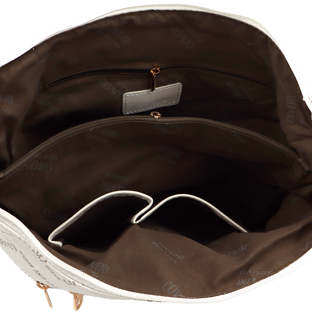 2 az 1-ben – Táska és hátizsák mintás – fehér