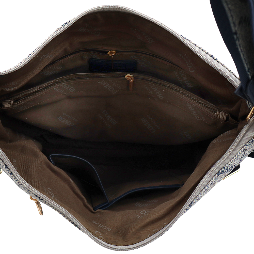 2 az 1-ben – Táska és hátizsák mintás – kék