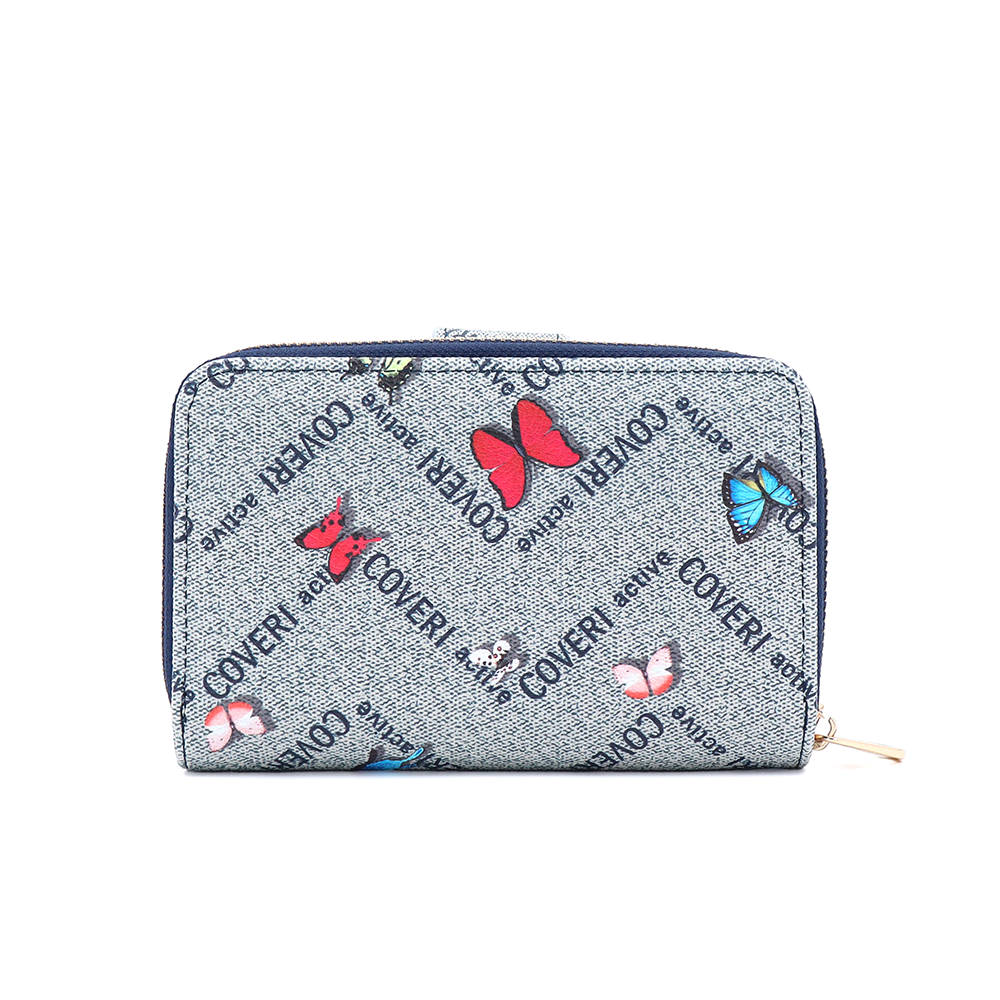 Női pénztárca mintás – kék