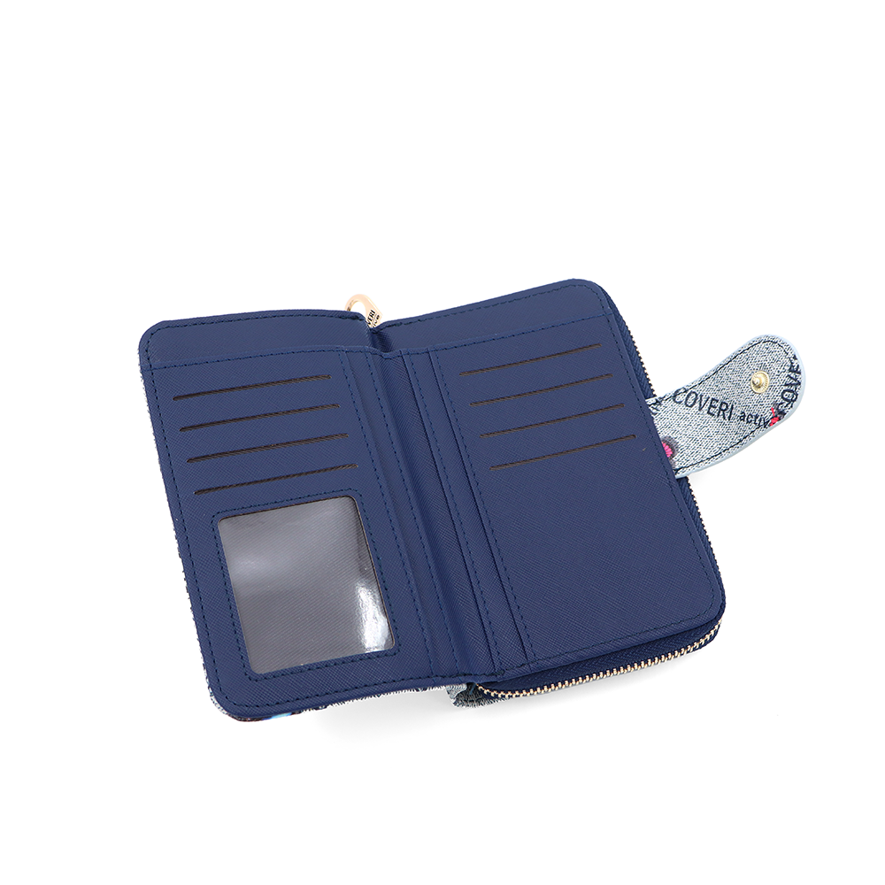 Női pénztárca mintás – kék