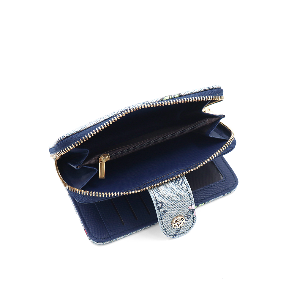 Női pénztárca mintás – kék