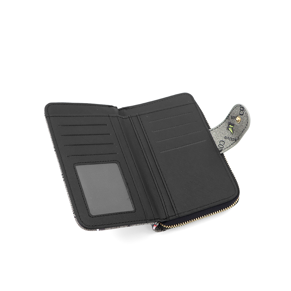 Női pénztárca mintás – szürke