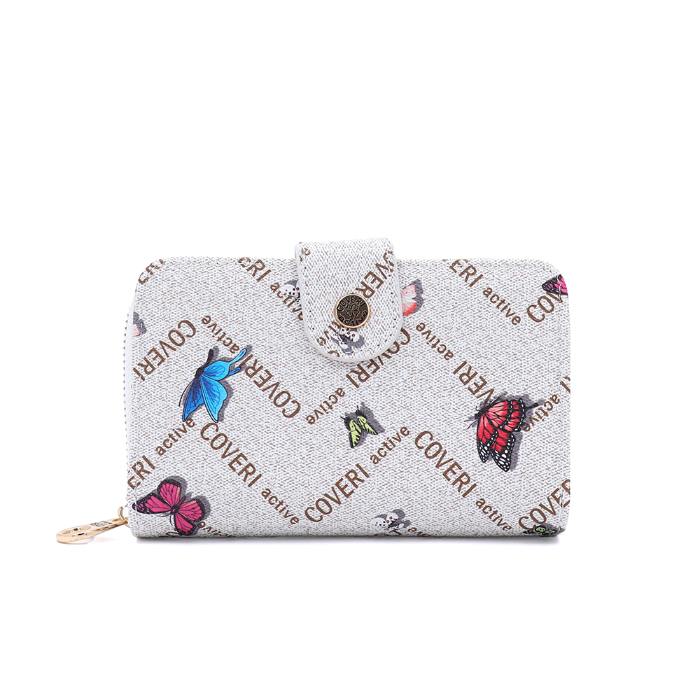 Női pénztárca mintás – bézs