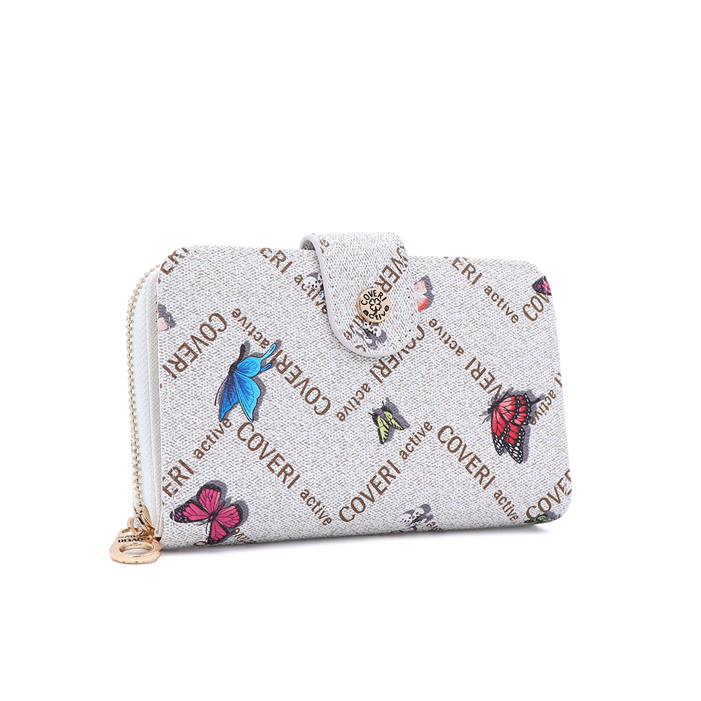 Női pénztárca mintás – bézs