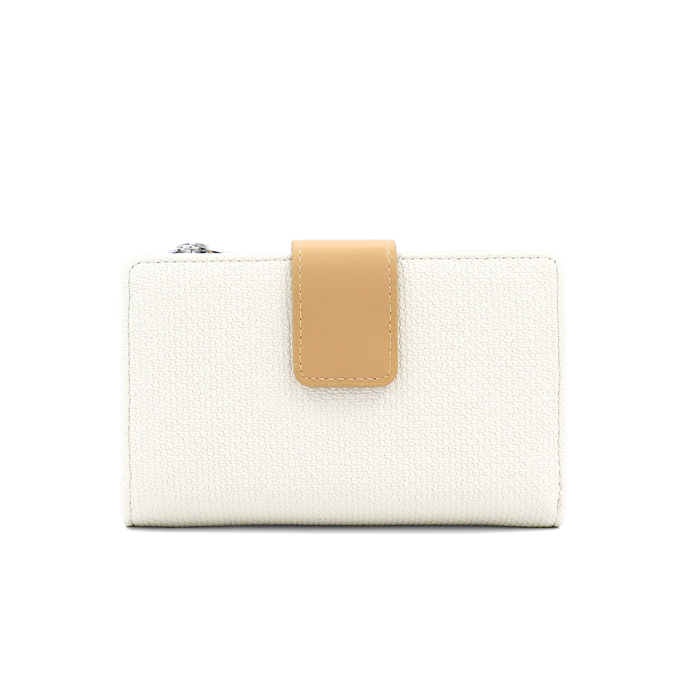 Női pénztárca sok rekesszel – bézs/mustársárga