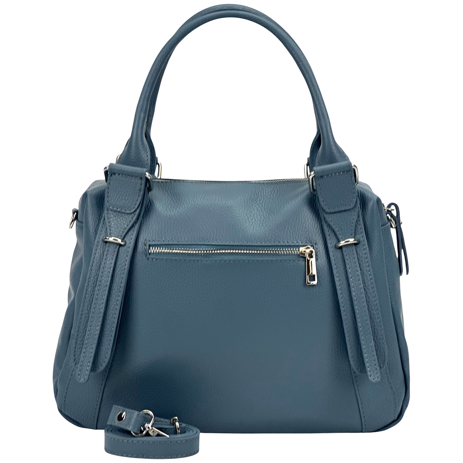 Nagy méretű női táska természetes bőrből – kék