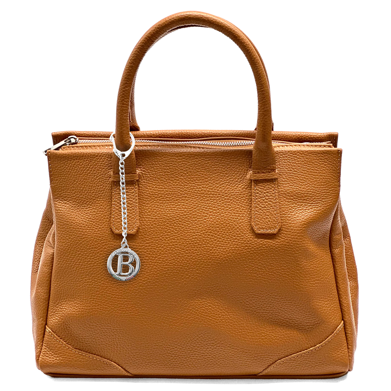 Női táska, természetes bőrből – téglabarna