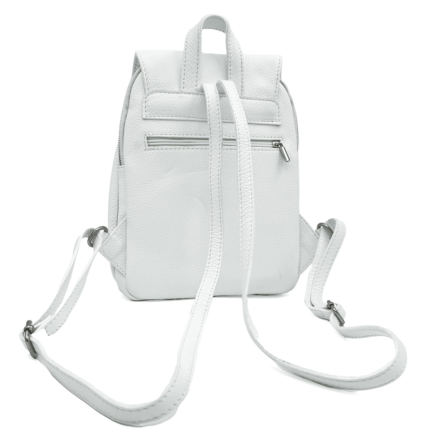 Női hátizsák természetes bőrből Venezia - fehér